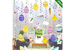 Easter Hanging Swirls Decorations - Pack of 36