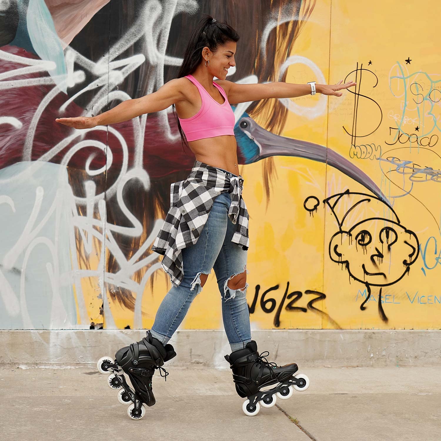Movino Mint 3 Freeride Rollschuhe Inliner Für Damen Herren Inliner Freestyle Urban Skating Inline Skates Für Erwachsene Urban Inlineskates Rollerskates Für Frauen Männer Räder 80 mm