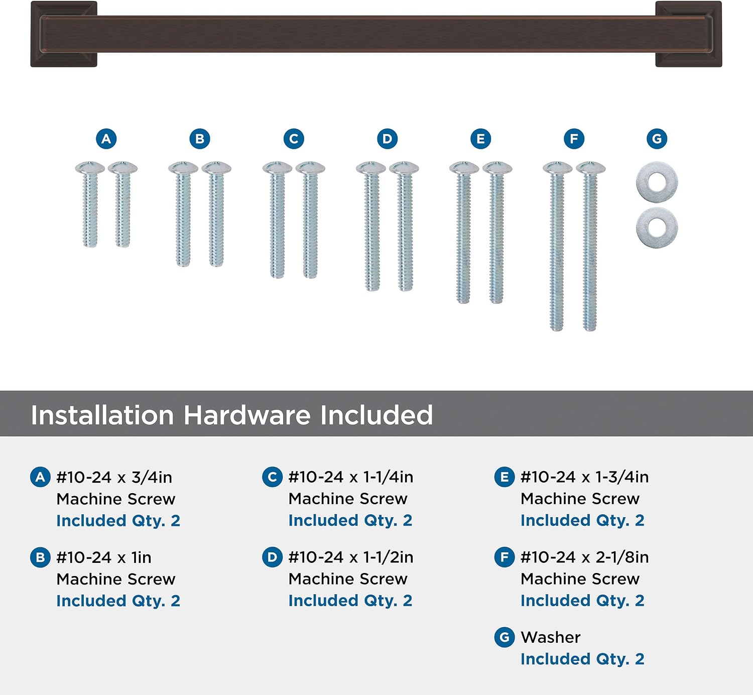 Amerock Lintel 12 inch (305mm) Center-to-Center Oil-Rubbed Bronze Appliance Pull, BP37449ORB