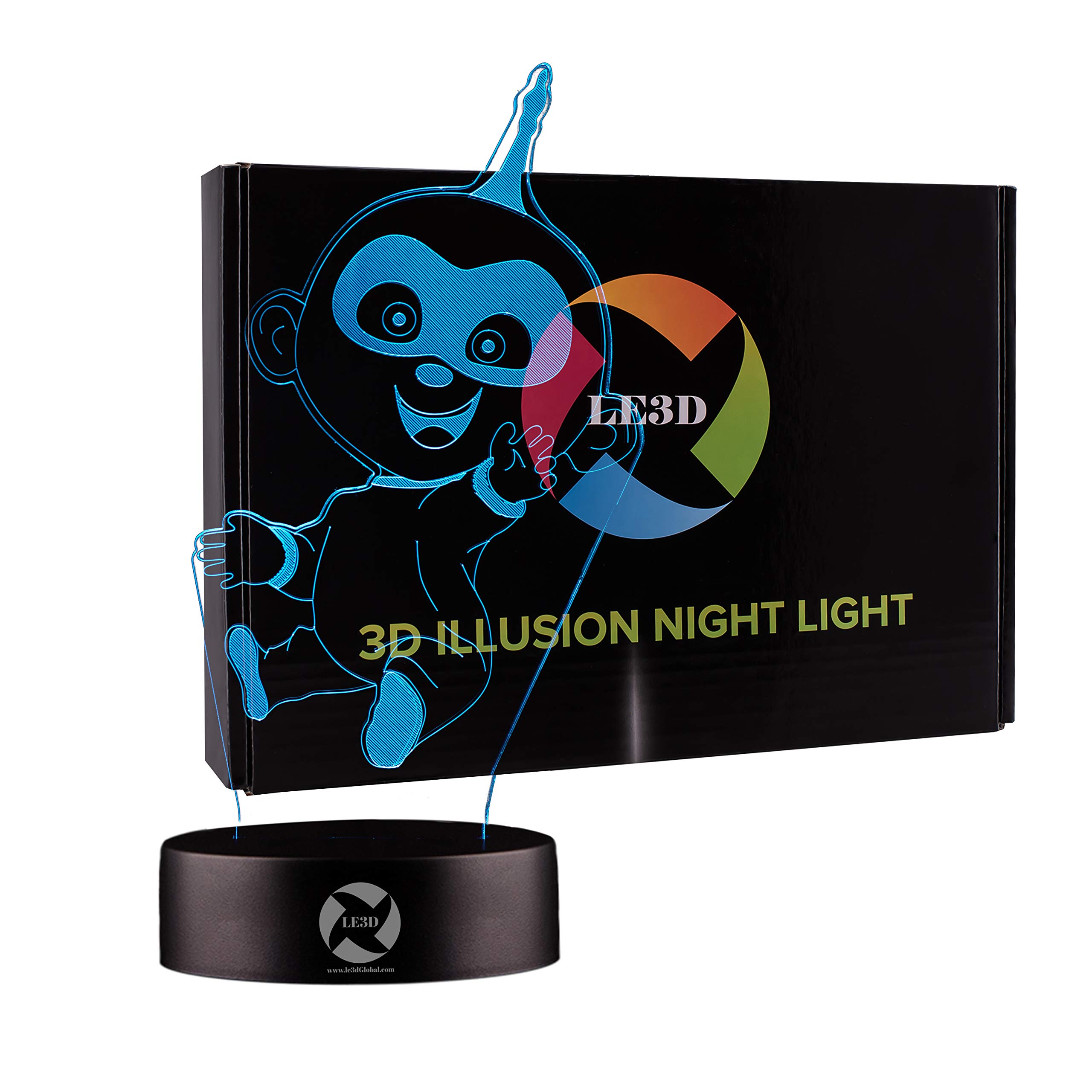 Buy 3D Optical Illusion Night Light 7 LED Color Changing Lamp Cool