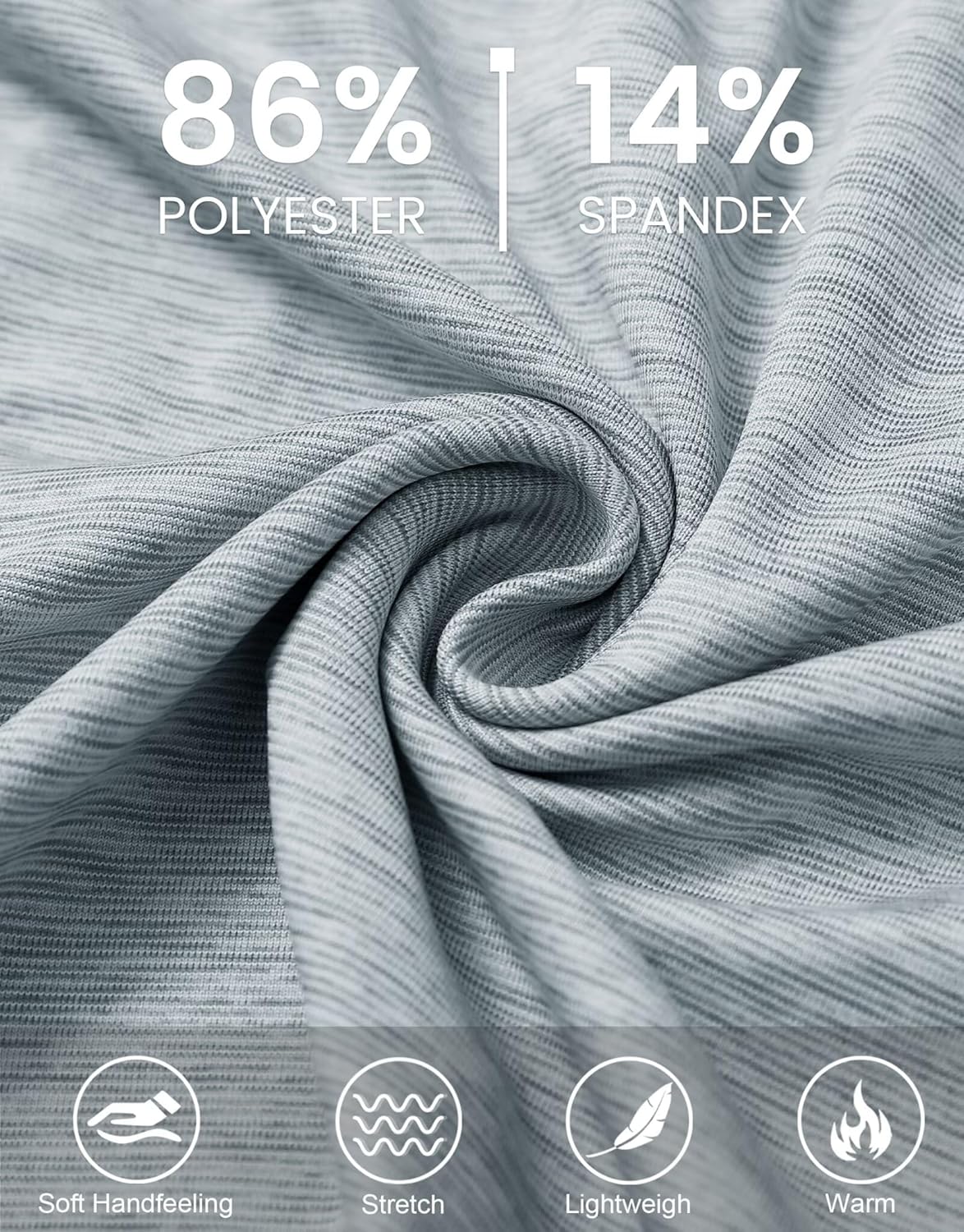 M MAELREG Quarter Zip Pullover Men Dry Fit Brushed Performance Long Sleeve Mock Neck Sports Golf 1/4 Zip Sweatshirts for Men - Image 5