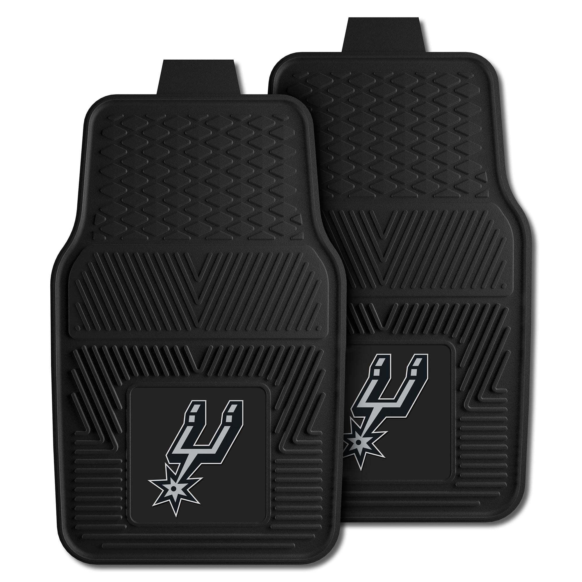 San Antonio Spurs NBA 2 Pc Vinyl Sports Team Logo Car Truck SUV Rubber Front Floor Mat 18