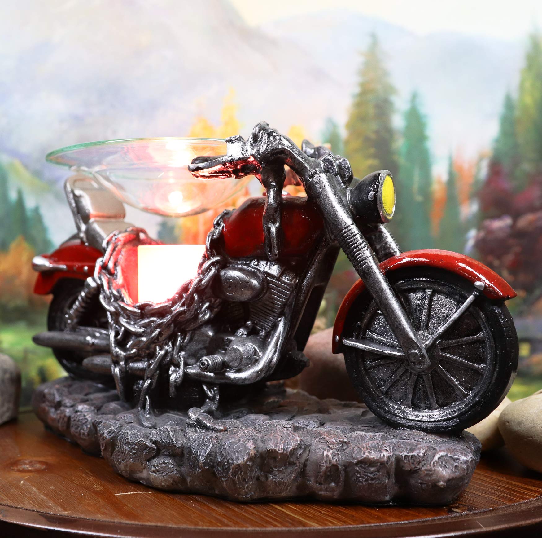 Amazon.co.jp: Ebros レッド ヴィンテージ オートバイ クラシック