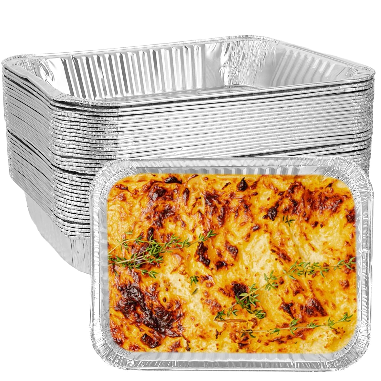 SHUESS Aluschalen 4900ml 370x260x70mm Einweg Alu Grillschalen für Backofen Grill