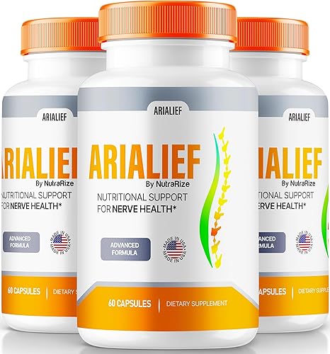 Paquete de 3 cápsulas Arialief, apoyo nutricional oficial para la salud nerviosa, vitaminas Arialief totalmente naturales para nervios saludables,