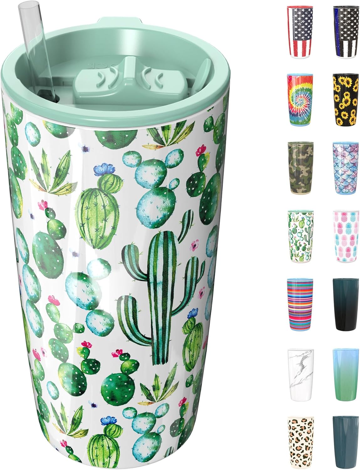 TILUCK 20oz Coffee Tumbler with Lid and Straw, Stainless