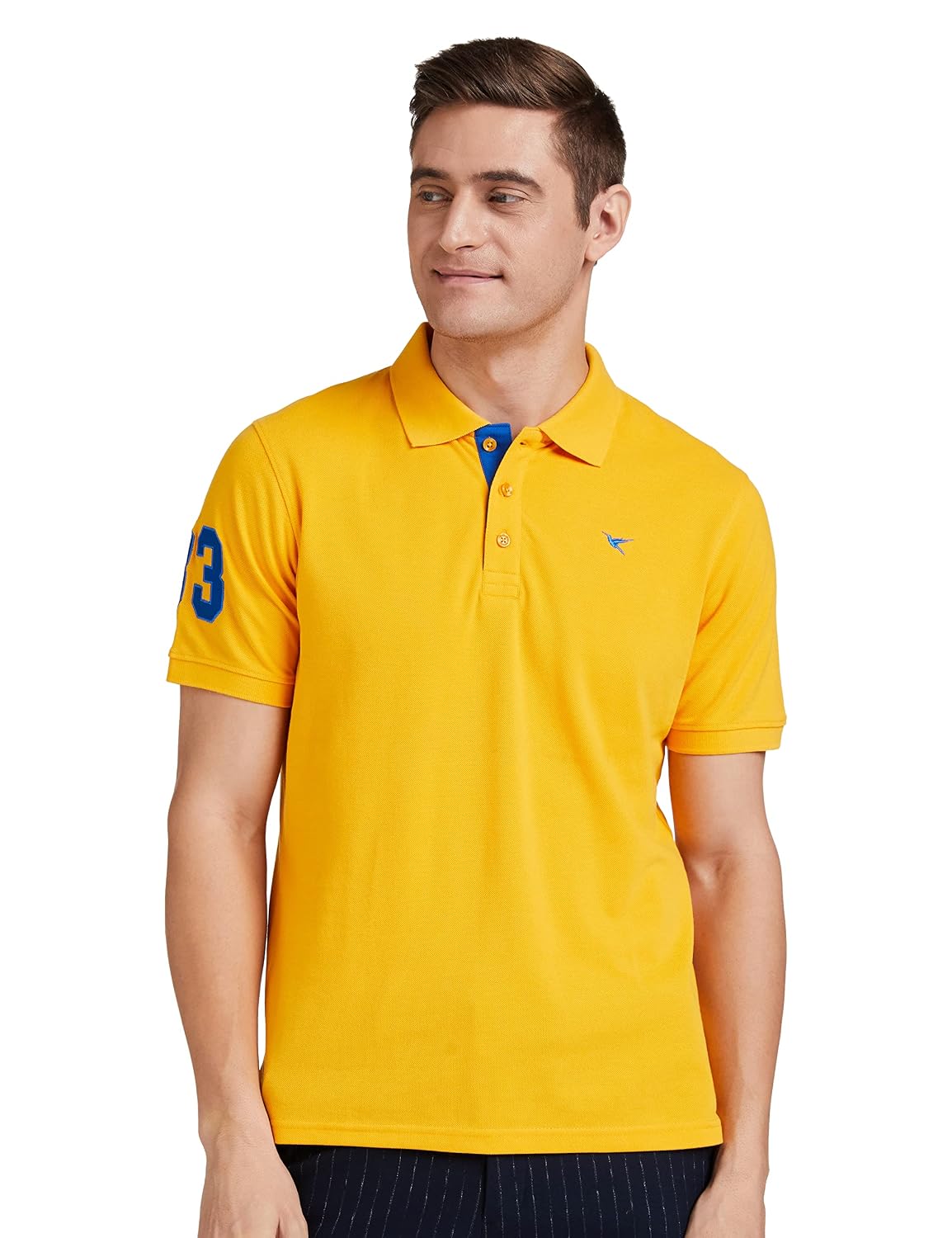 Deniklo Men's Cotton Rich Half Sleeve Regular Fit Solid Polo T-Shirt (Available in Plus Size)