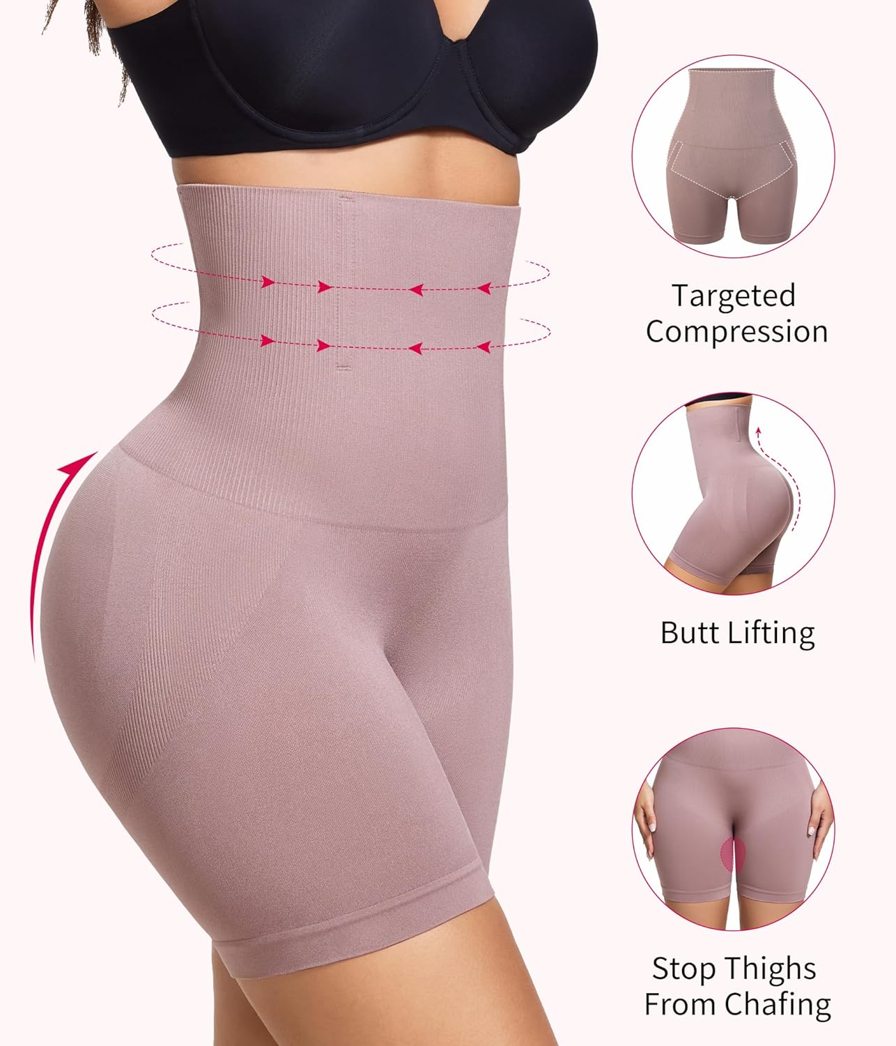 Gotoly Tummy Control Shapewear for Women - High Waisted Butt Lifting Shapewear Faja Body Shaper Underwear Girdle - Image 5