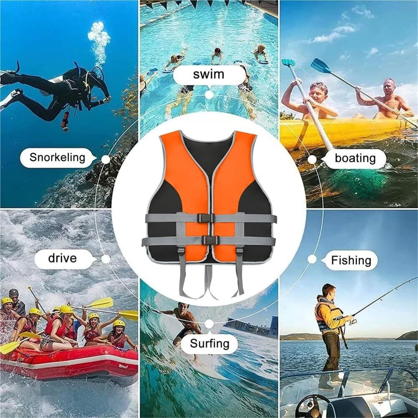 Surfjacke mit Verstellbarem Blet for Wasserdichtes Schwimmfischen