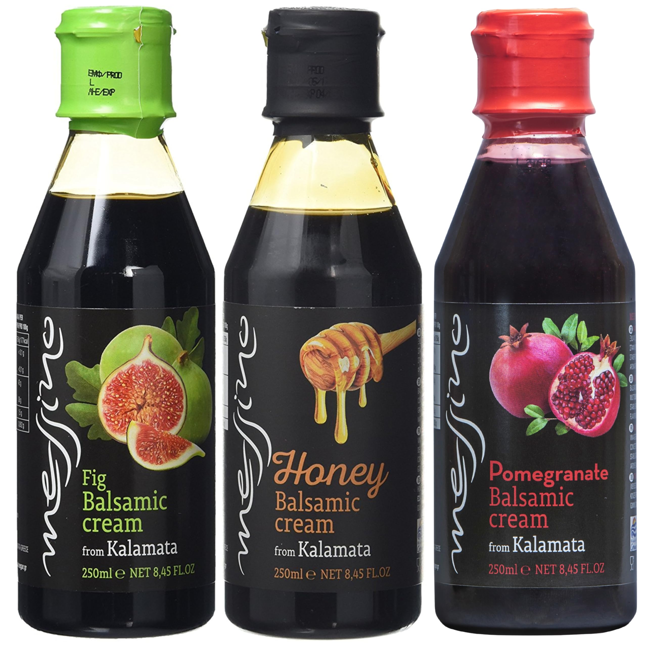 Sponsored Ad – Messino Greek Balsamic Creams Gourmet Mix: Fig, Honey and Pomegranate Balsamic Creams, Pack of 3 x 250 ml