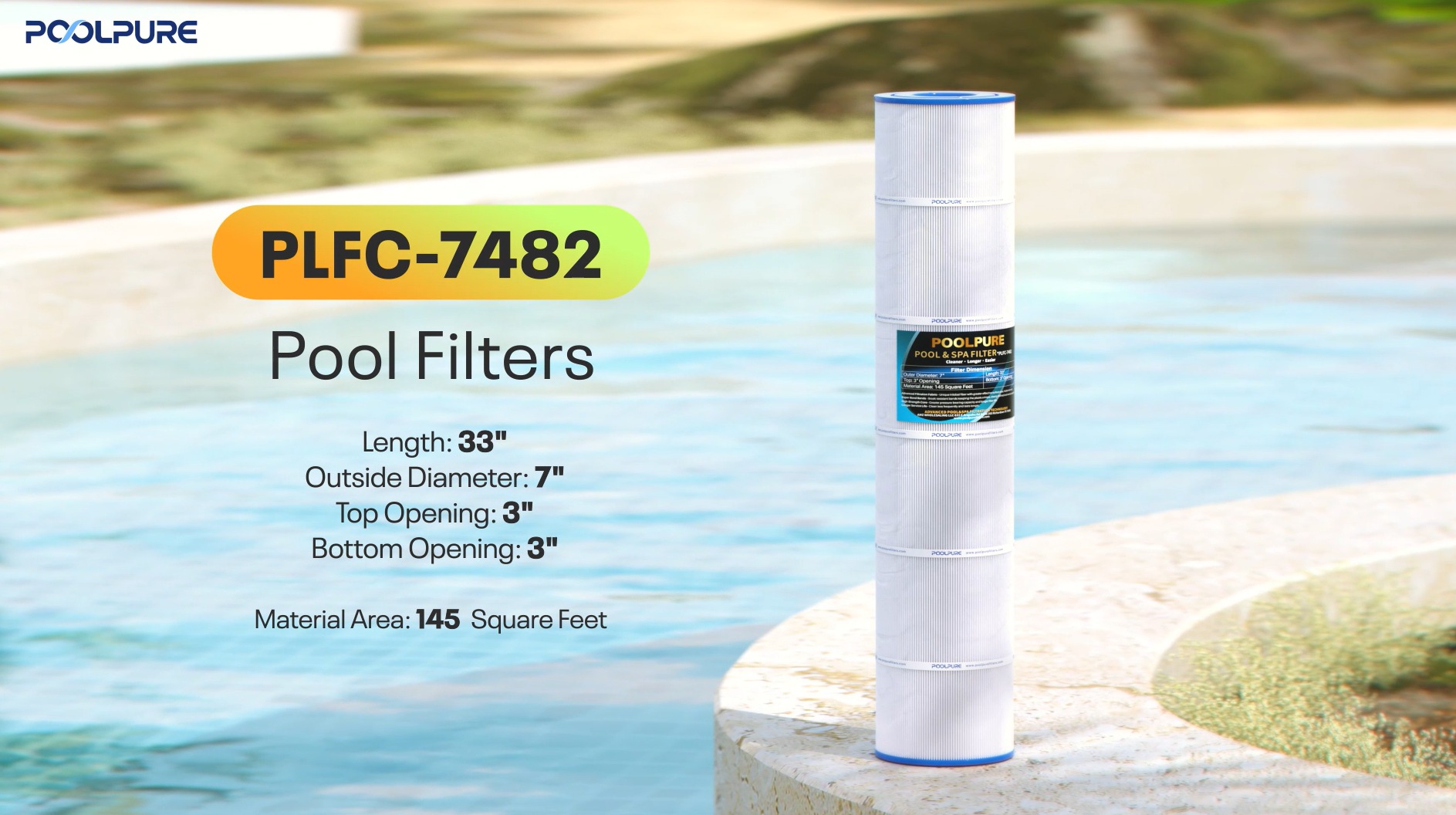 Amazon.com : POOLPURE C-7482 Pool Filter Replaces Jandy CL580