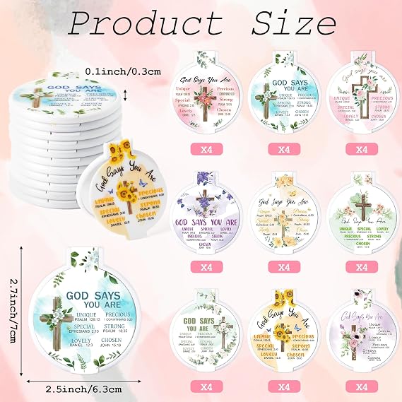 Y1tvei Cross Compact Foldable Mirrors Bulk- 36 Christian Gifts for Women
