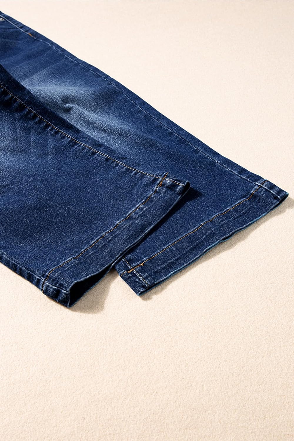 Sidefeel Women's Wide Leg Jeans High Waisted Stretchy Capri Pants