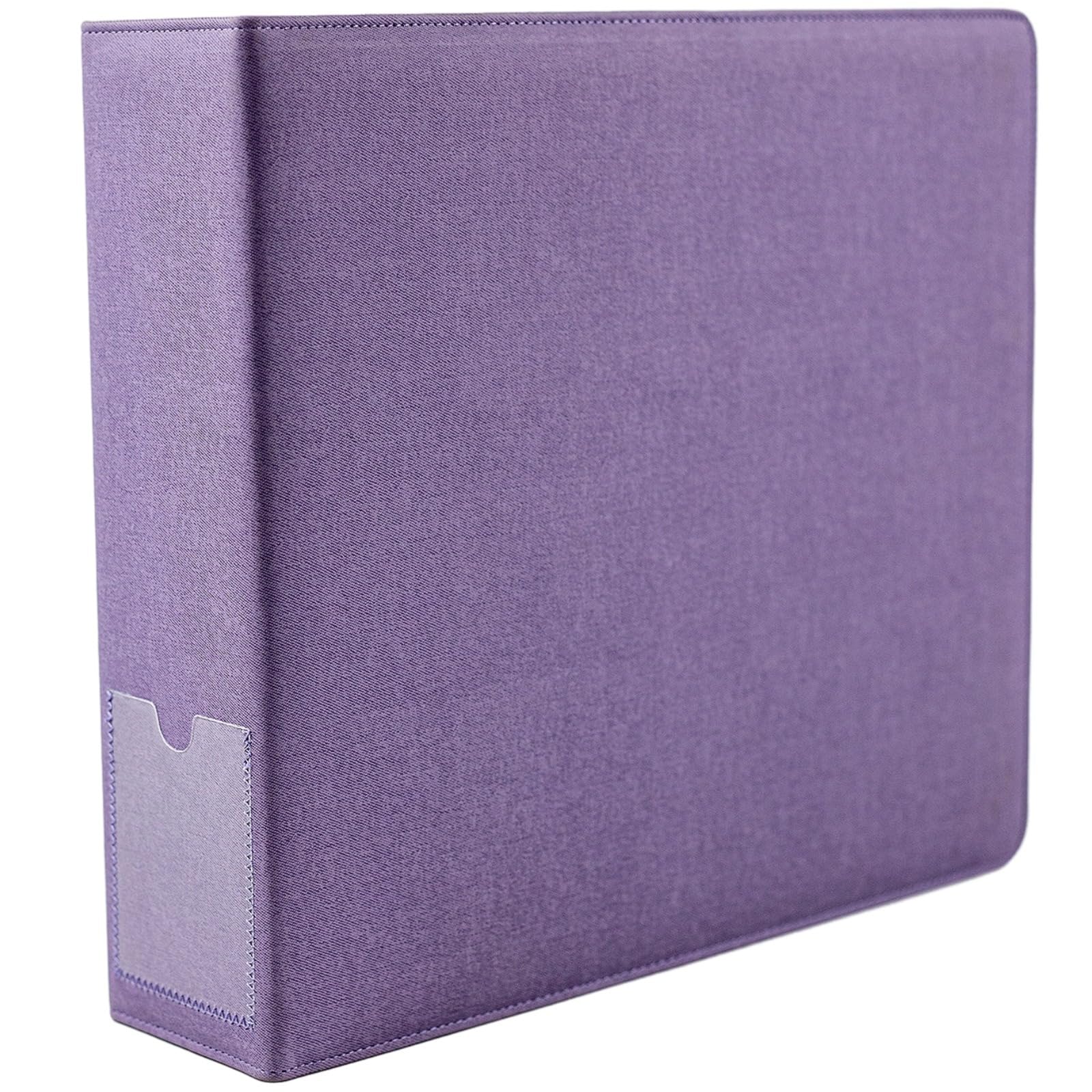 Carpeta profesional de cuero con anillas en D para archivar fotos, tarjetas y organizador de billetes de oficina