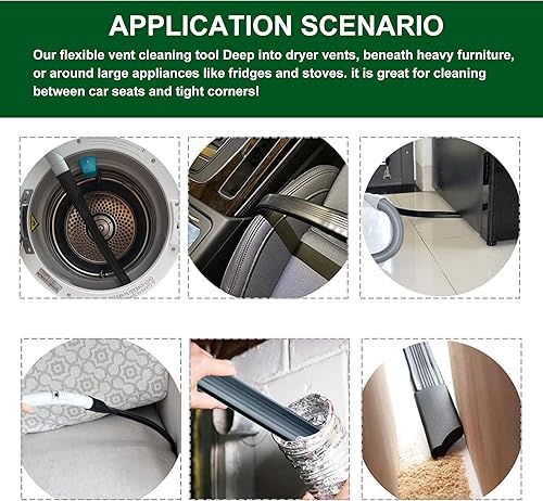 Miniatura 2 de EZ SPARES Kit de herramientas de cepillo flexible para hendidura de 25 pulgadas para todas las mangueras de vacío de 1-14 pulgadas o 1-38 pulgadas