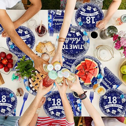 Vista 106 de gisgfim 96 Pcs Thanksgiving Fall Plates and Napkins Party Supplies Autumn Leaves Tableware Set Thanksgiving Pumpkin Maple Party Decorations Favors