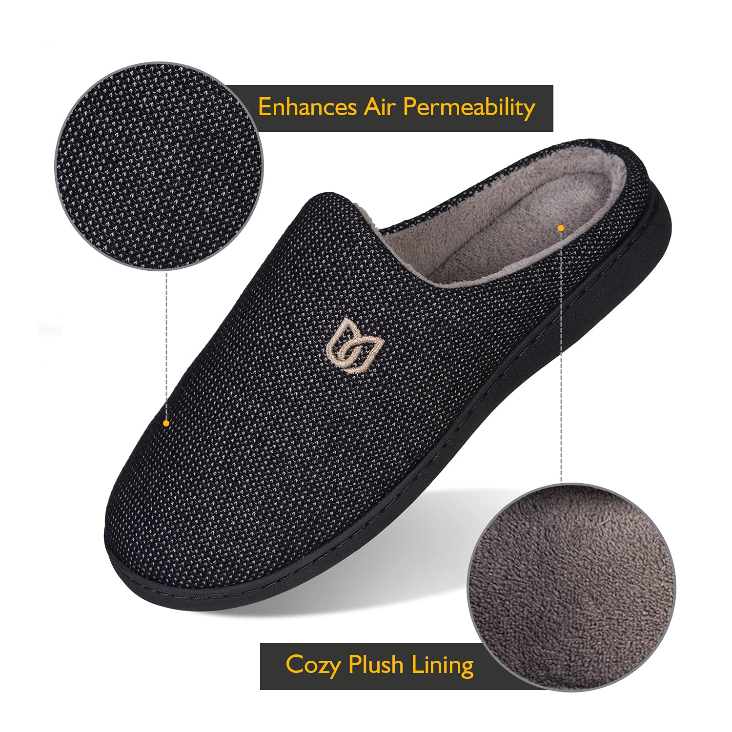 WateLves Pantofole Uomo Unisex Donna Antiscivolo Scarpe Inverno Peluche Morbido Ciabatte in Memory Foam