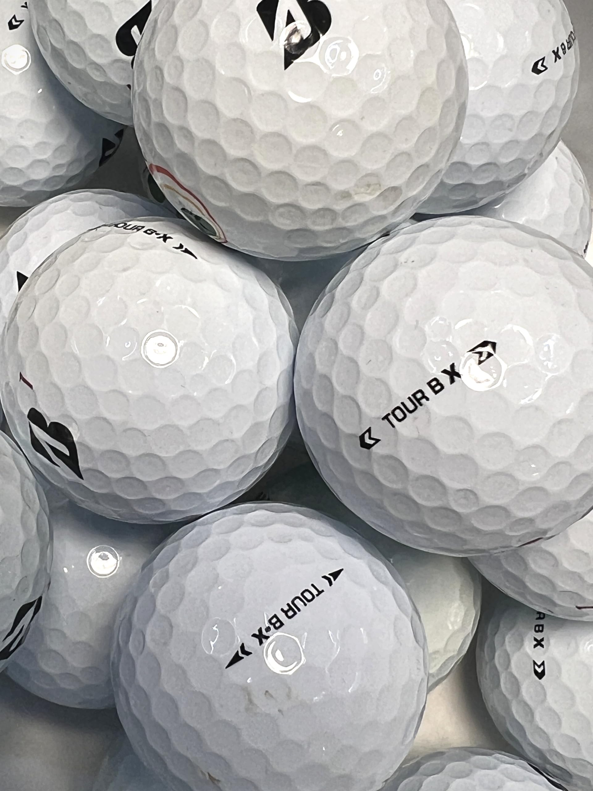Golf Ball House…12 Tour B X Golf Balls for Bridgestone/White/Near Mint (AAAA) / Used-Recycled w/Mesh Bag