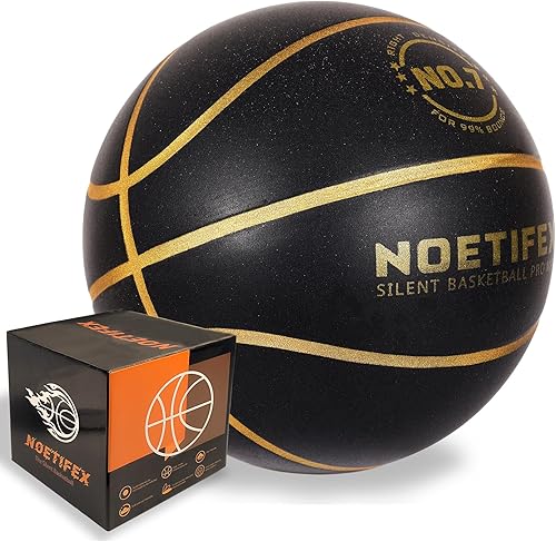 Miniatura 11 de Balón de baloncesto silencioso con peso de 580g mejorado, balón de entrenamiento interior de alta densidad y silencioso con caja de regalo, material