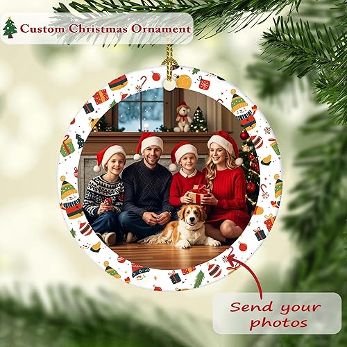 Miniatura 43 de Adornos personalizados para perro para árbol de Navidad 2024, adorno de Navidad personalizado para perros con nombre, regalos de decoración de árbol