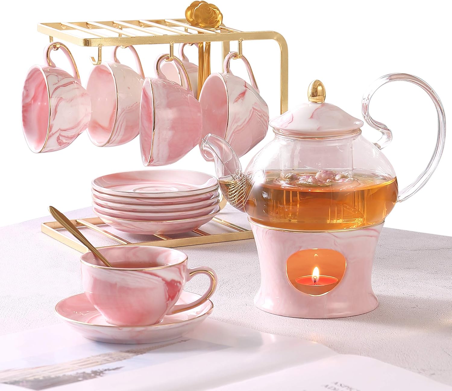 little girl glass tea set