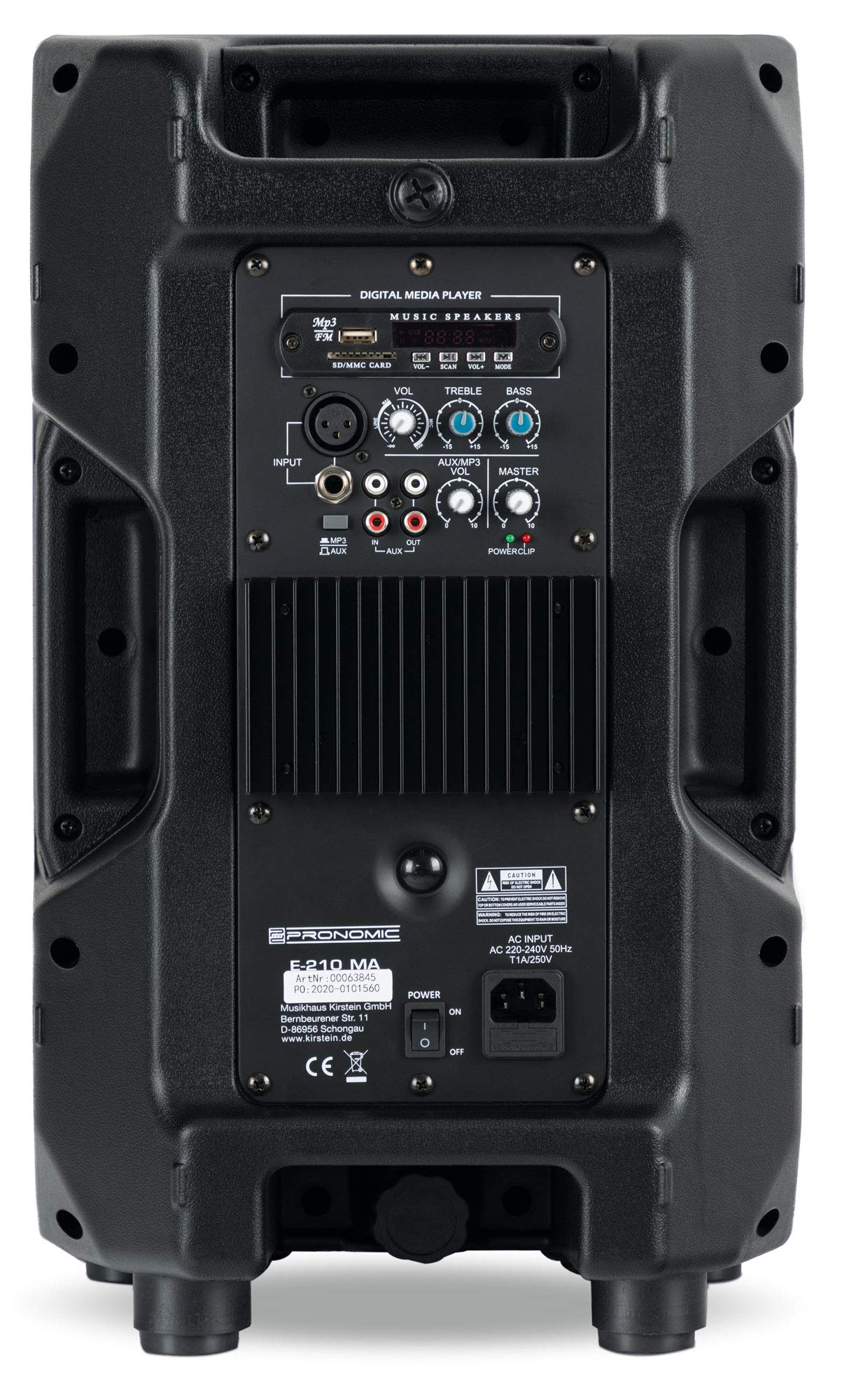 Pronomic Powerstage Economy 1510 2.2 - aktives PA-Set mit 2X 15-Subwoofer und 2X 10-Satelliten - 800 Watt Gesamtleistung (RMS) - inklusive Distanzrohre und XLR-Kabel