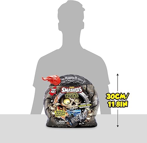 Miniatura 5 de Smashers Monster Truck Surprise (Skull Truck) por ZURU Boys con 25 sorpresas Coleccionable Monster Truck Sorpresa Smash Slime Sand Compuestos