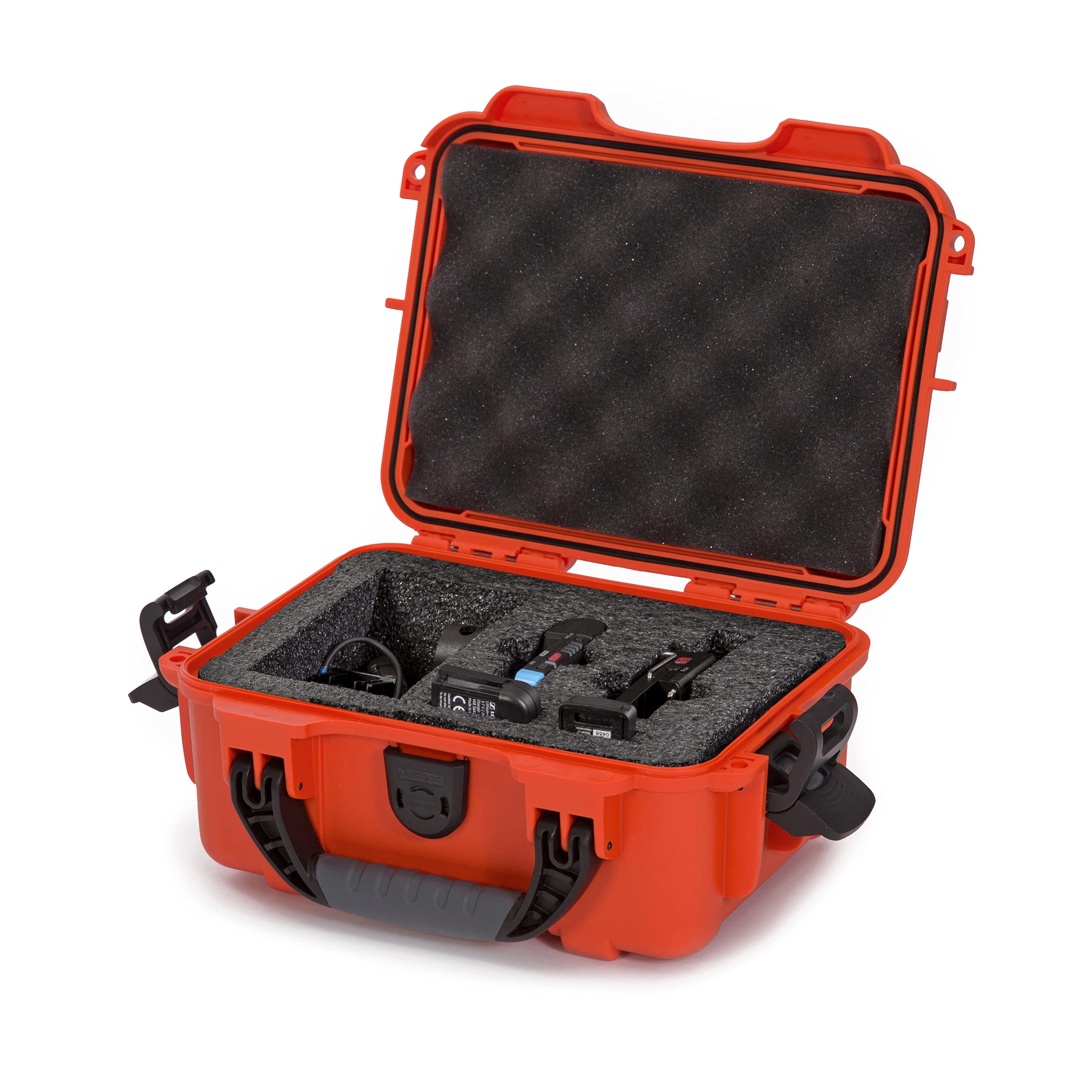Nanuk 904 Wasserdichte Hartschale mit Schaumstoffeinsatz für Sennheiser AVX Set, Orange