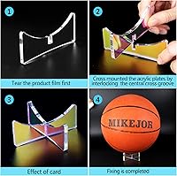 Vista 6 de Soporte de exhibición de acrílico para pelotas de fútbol, baloncesto, fútbol, voleibol, rugby, deportes, pelotas de almacenamiento, vitrinas