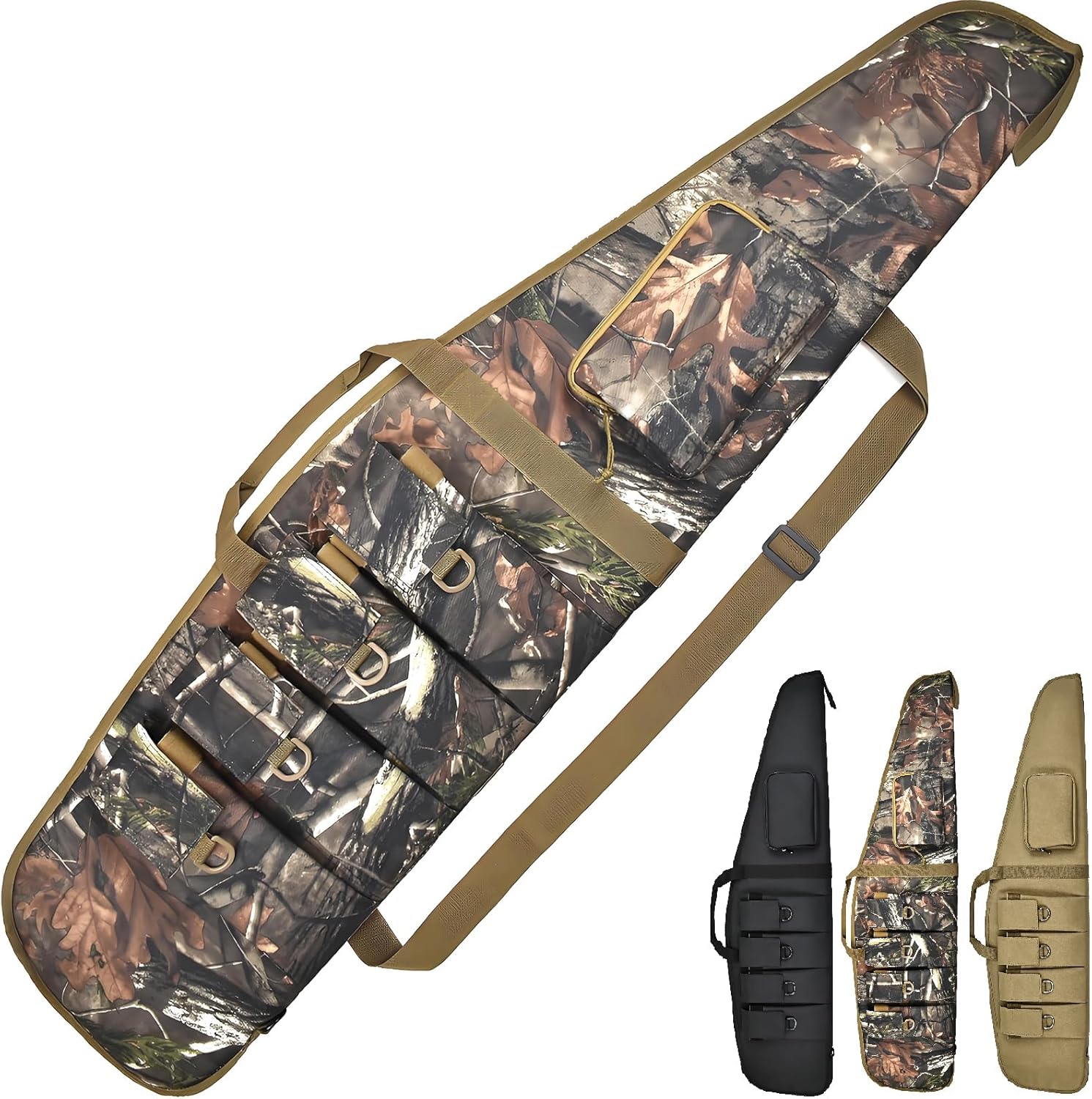 Soft-Rifle-Cases Gun-Cases for Shotguns Long Rifle Bag with Multiple Magazine Holder Pouch,Adjustable Non-Slip Shoulder Strap Storage and Transport 44/48/52 Inches