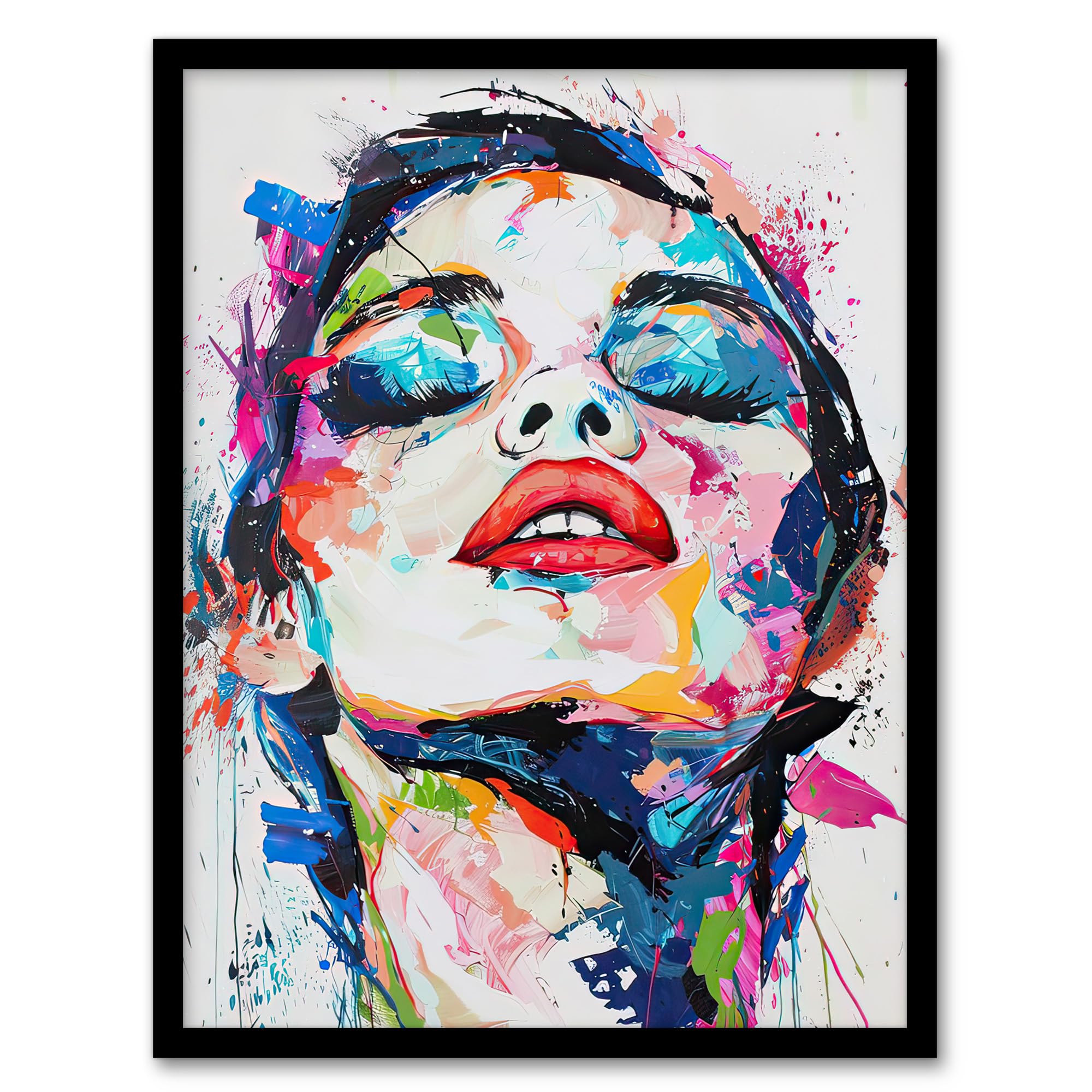 Artery8 1960S Colourful Girl Portrait Modern Art Wall Art PrintA4 Size from B&Q