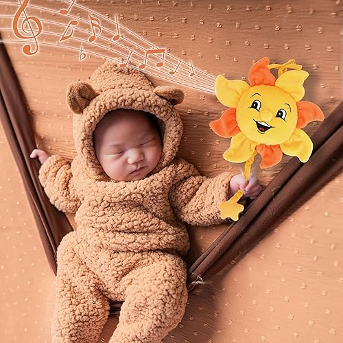 Miniatura 5 de Juguete musical para bebé recién nacido de 0, 3, 6, 12 meses, suave juguete colgante de felpa para bebé de 6 a 12 meses, con música You are My