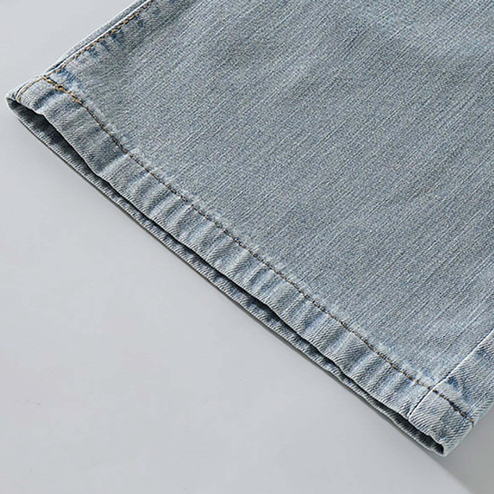 Generico Jeans Bambina 4-15 Anni Baggy Straight Pantaloni Jeans Denim Ragazza con Elastico in Vita Alta Comfort Pantaloni Lavoro Cargo Ampio Invernali con Tasconi Y2K Streetwear