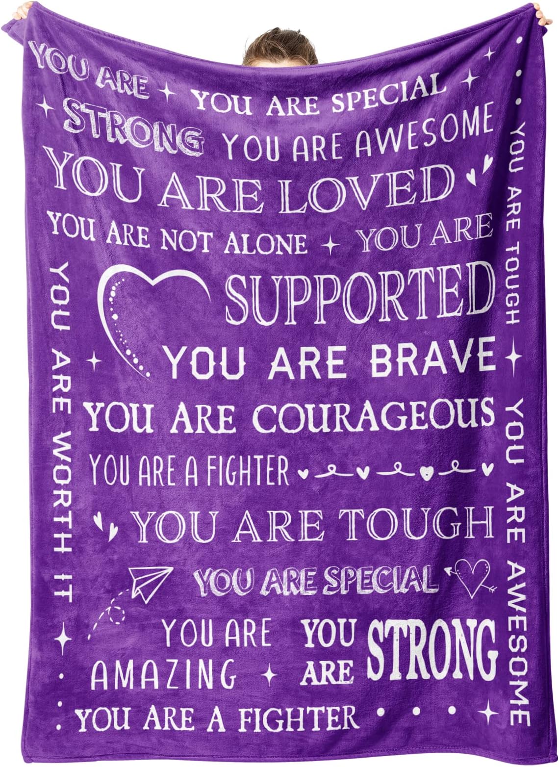 Get Well Soon Gifts for Women or Men - Inspirational Blanket, Feel Better After Surgery Gifts for Sick Women, Thinking of You Gifts for Friend Sister Coworker, Surgery Recovery Gifts for Her Him