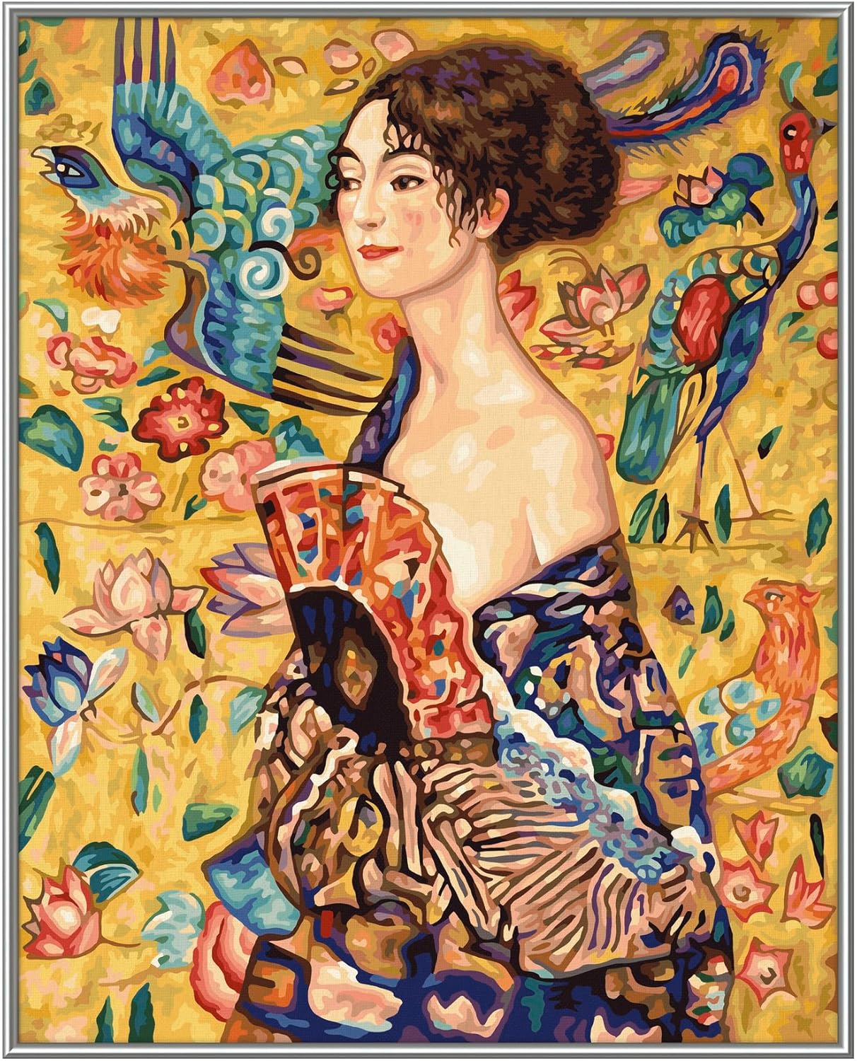 Schipper 609130915 Painting by Numbers - Lady with Fan - Painting Pictures for Adults, Includes Brush and Acrylic Paints, 40 x 50 cm