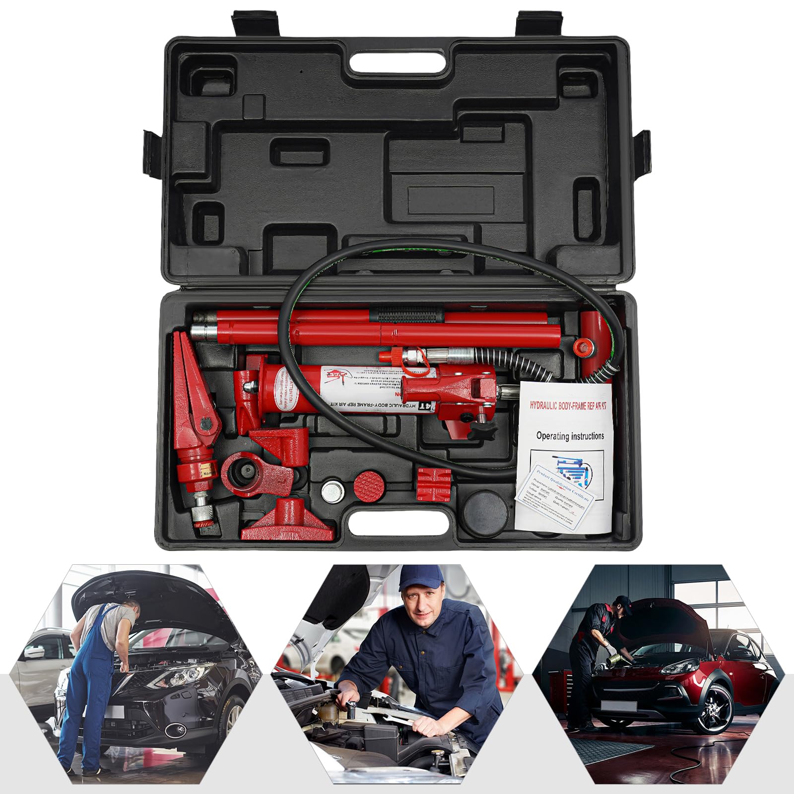 Kit di riparazione idraulico per carrozzeria pompa cric 4t Hub per riparazioni in officine private, officine di riparazione auto, officine automobilistiche e altre occasioni