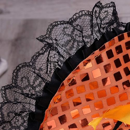 Miniatura 7 de Diadema con sombrero de bruja, disfraz de hechicero para fiesta de Halloween (naranja)