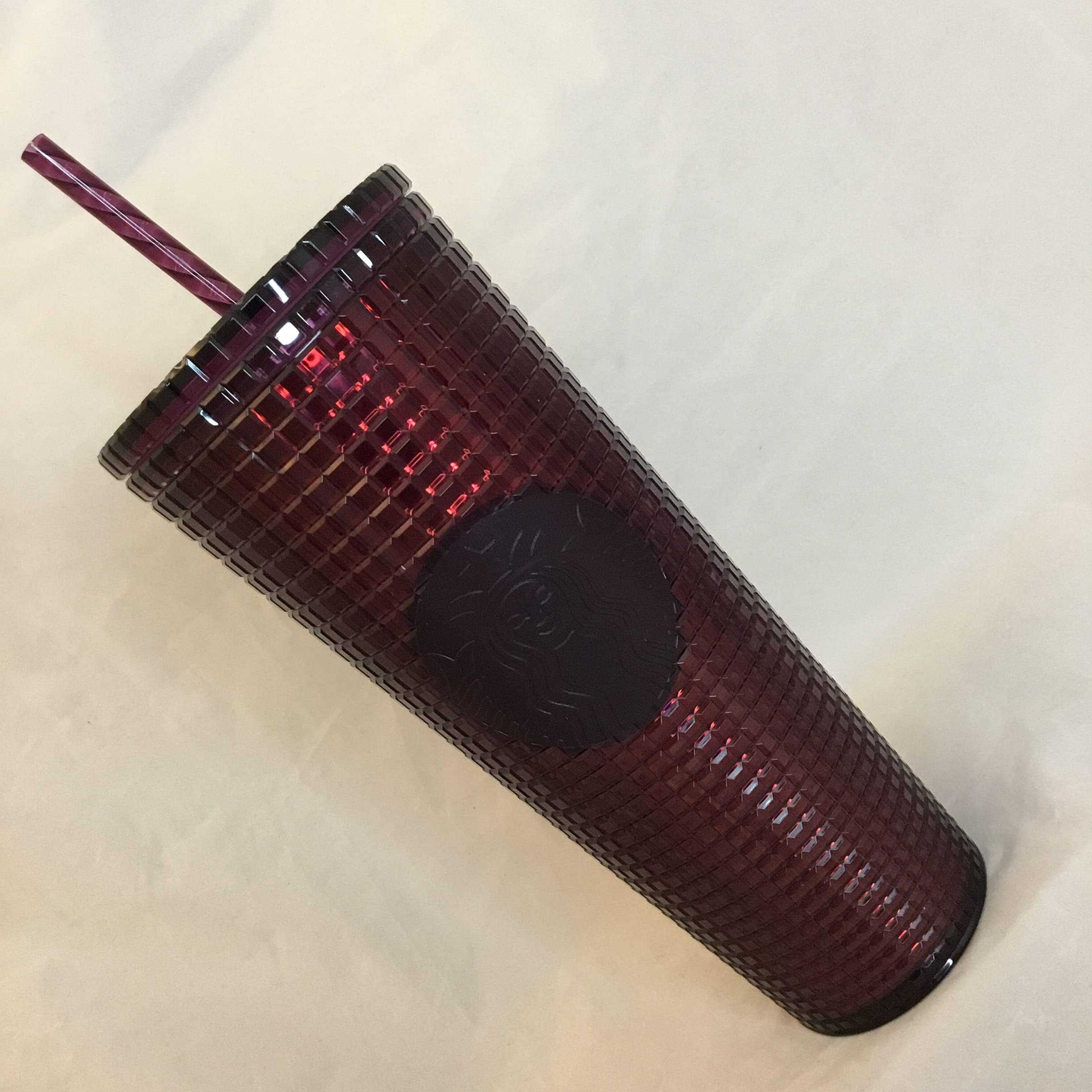 Starbucks Berry Plum Grid Disco Christmas Holiday 2020 Cold Cup Tumbler,24 OUNCES