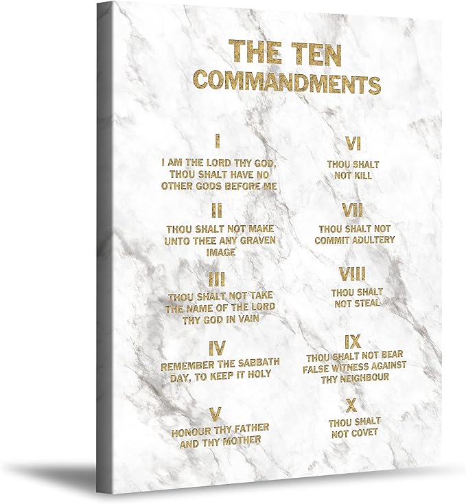 CP CANVASPATH The Ten Commandments(White Texture) Giclee Canvas Prints