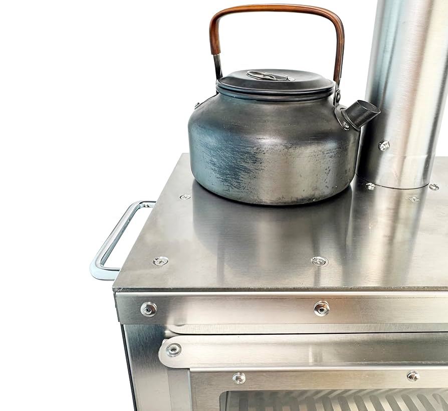 solotour 【二次燃焼】薪ストーブ 組み立て スチール製 ガラス扉