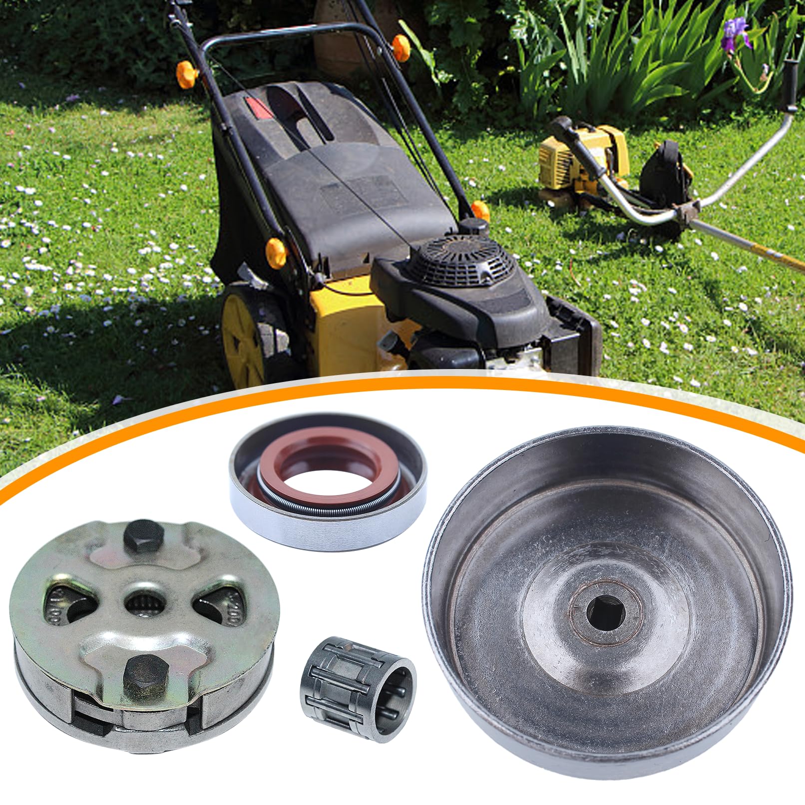 Kit de Embrague para Desbrozadora STIHL FS120, FS200, FS250, FS300, FS350, FS400, FS450, FS480 y FR450 Embrague con Placa Pasiva y Aguja de Pistón Reemplazo para 4128-160-2001