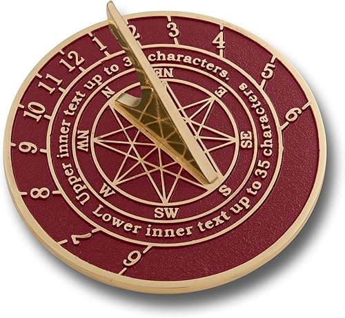 Miniatura 6 de The Metal Foundry Regalo personalizado de reloj de sol de latón inglés. Esta idea de regalo única para él o ella está hecha con tu mensaje y será el