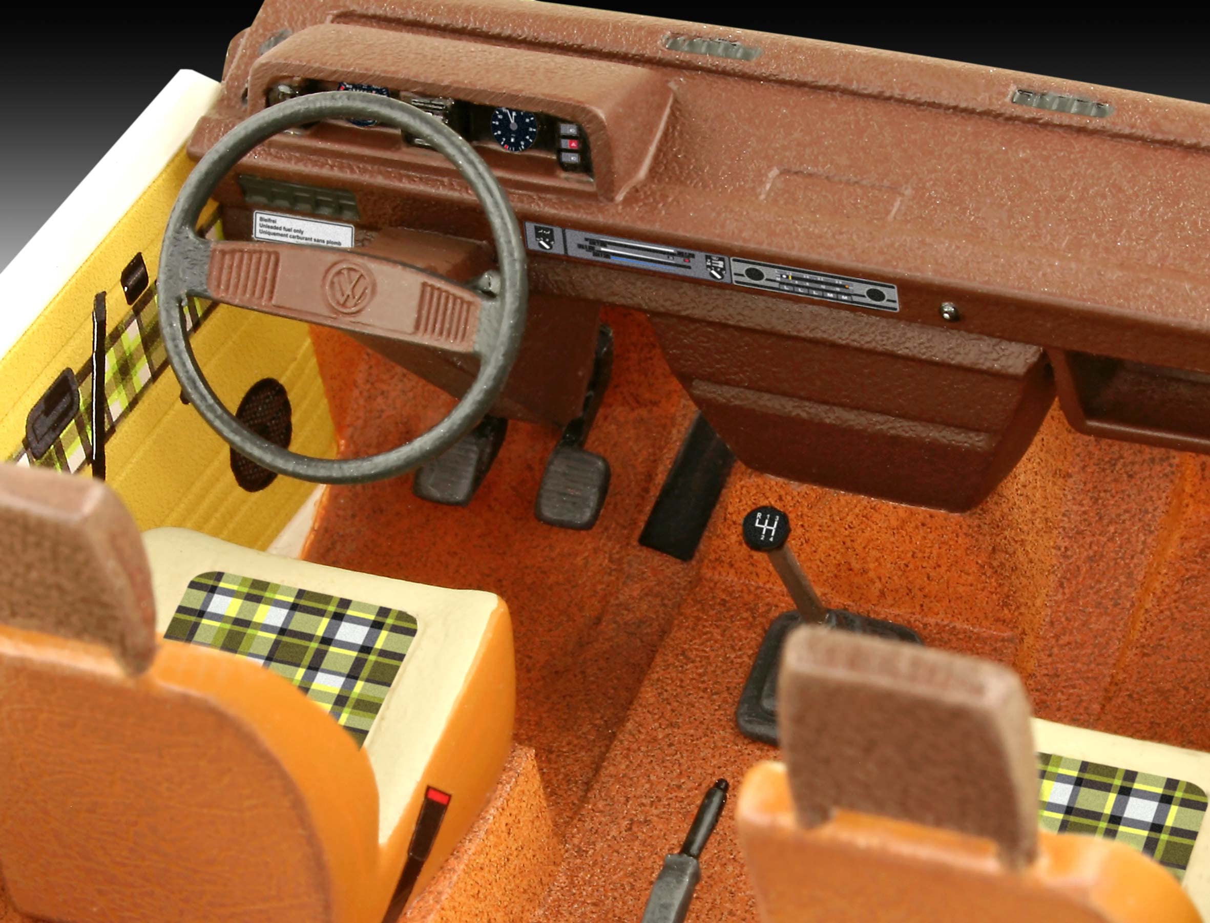 Revell Zestaw modelarski VW T3 Bus I skala 1:25 I wierna replika I nielakierowana I Bogaty w szczegóły zestaw modelarski I dla początkujących I Wysokiej jakości wykonanie
