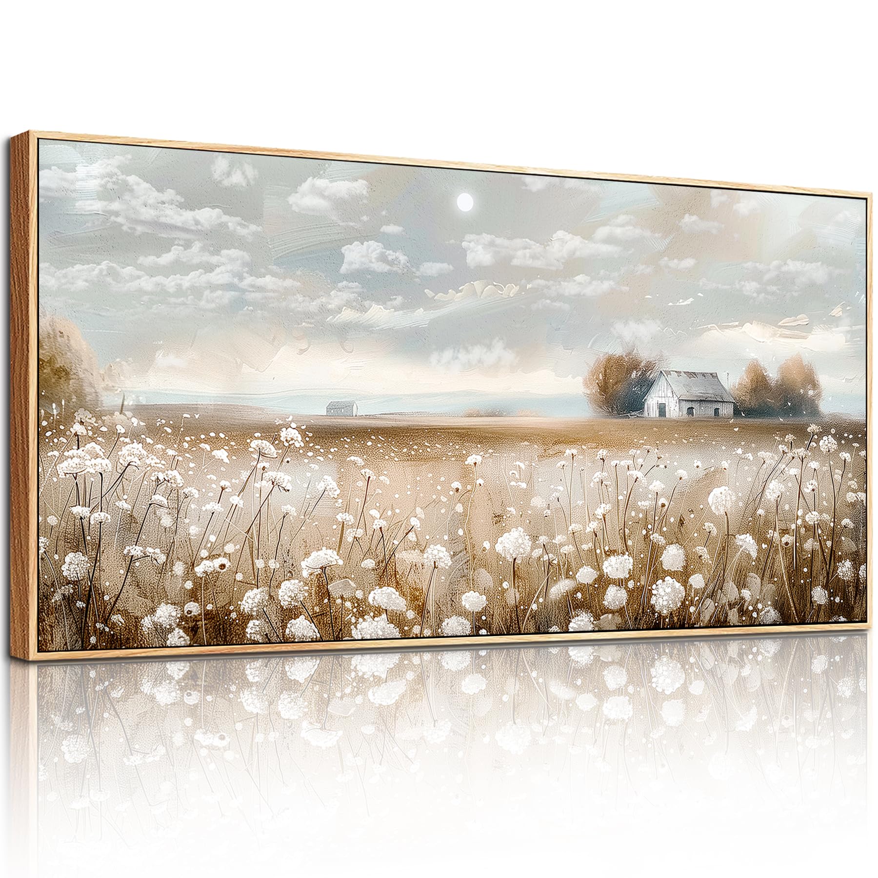 hyidecorart Flores Marcos Cuadros Decoracion Salon Moderno 60x120 cm | Temas Naturales, Impresión HD, Fácil de Colgar, Grandes Formatos, Lienzo, Decoración Mural Hermoso, Regalo, Instalación Fácil