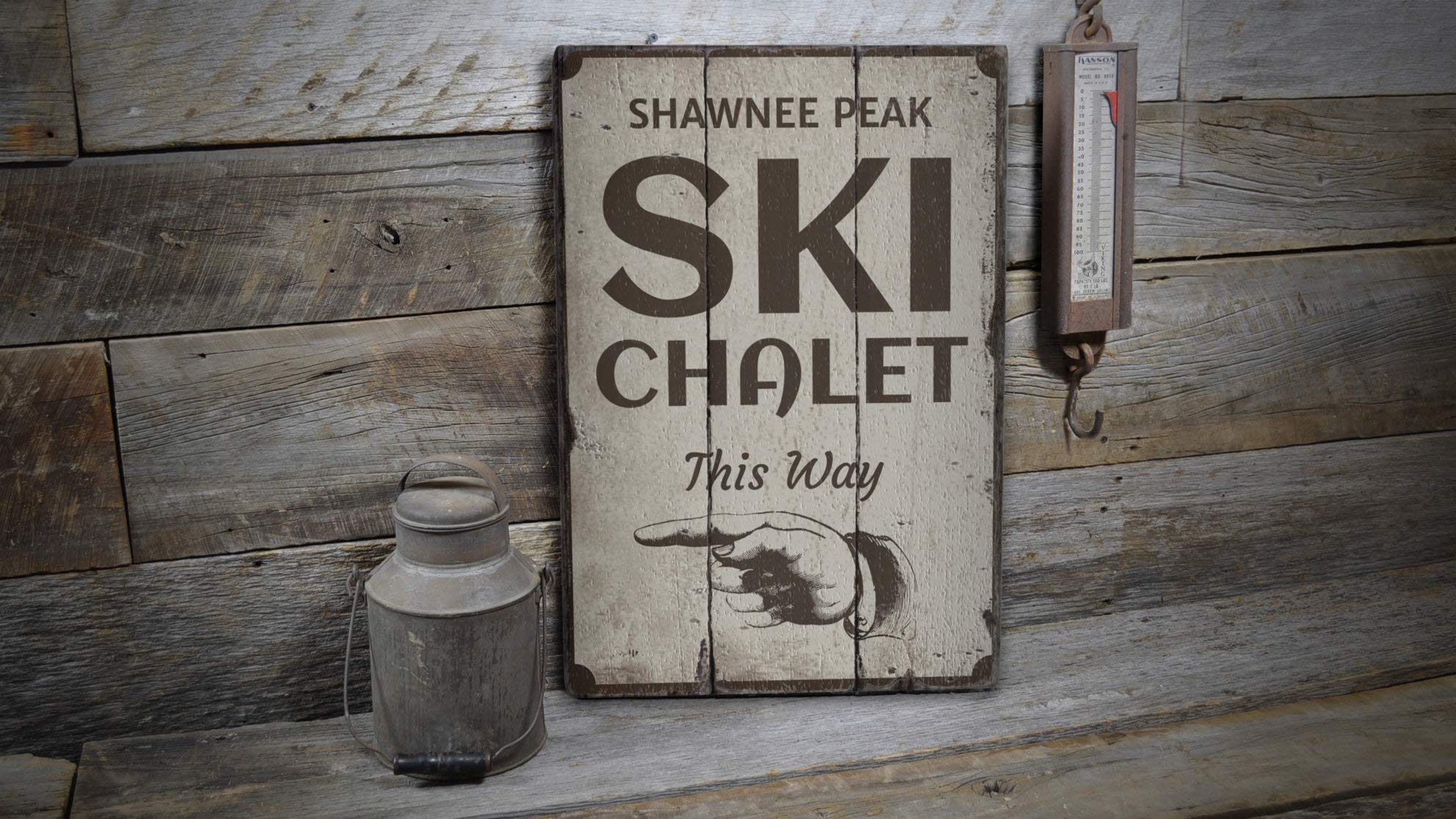 88NIUHULU 20X34CM Ski Chalet Sign, Wood Skiing Chalet Sign, Skiing Gift, Lodge Gift, Wood Lodge Decor, Wood Sign - Rustic Hand Made Vintage Wooden Decor