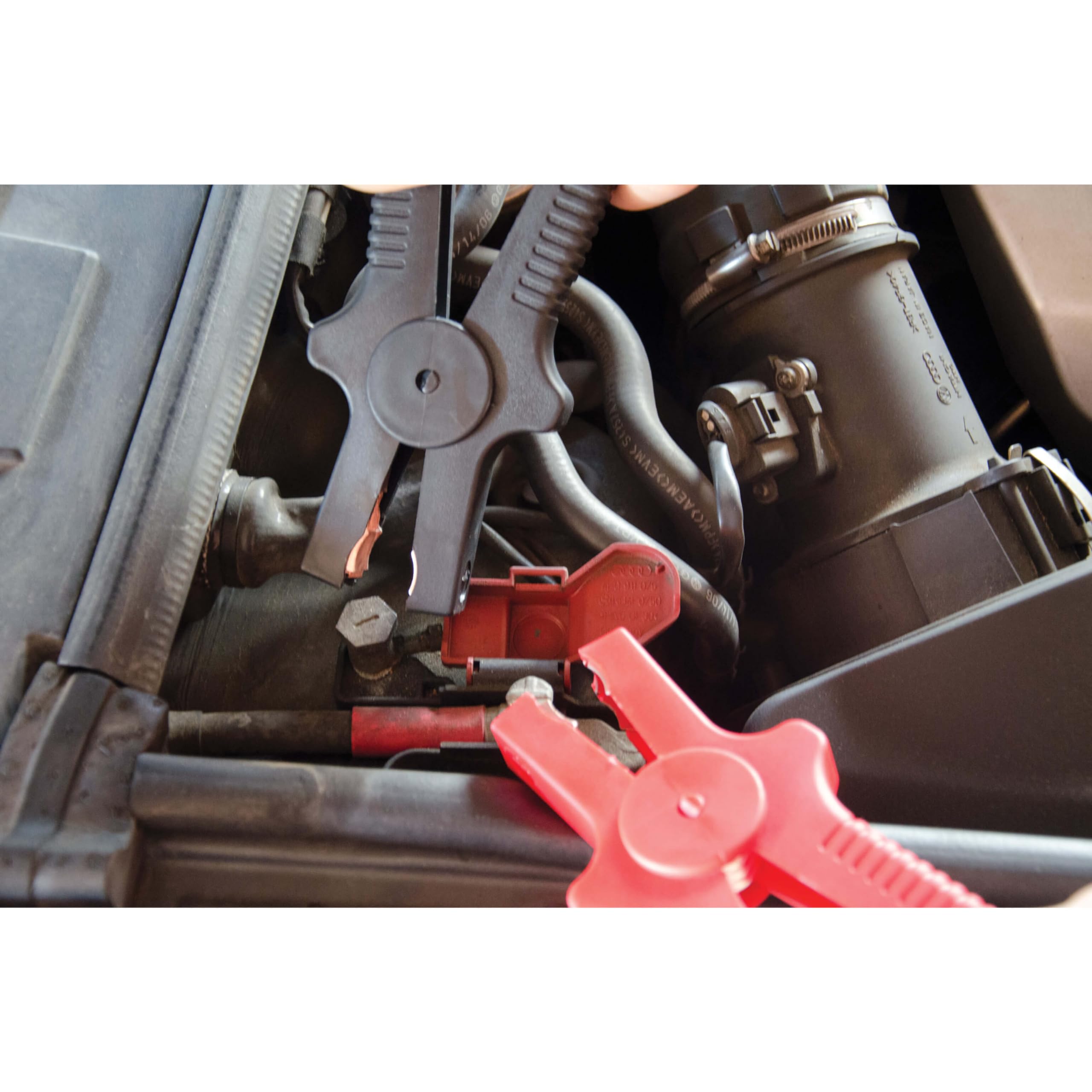 S SUMEX Cables de Arranque para Batería de Coche Pinzas de Batería en Bolsa para Guardar 350A 3,5 Metros 25 mm GS – Tüv
