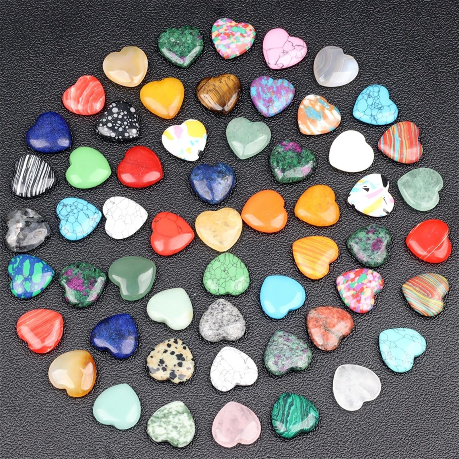 Deko Steine Steine Garten 10/20/30PCS 20MM Herz Form Stein Heilsteine ​​Unregelmäßige Mineral Kies Probe for Haus Garten decor(Mix 30 pcs)