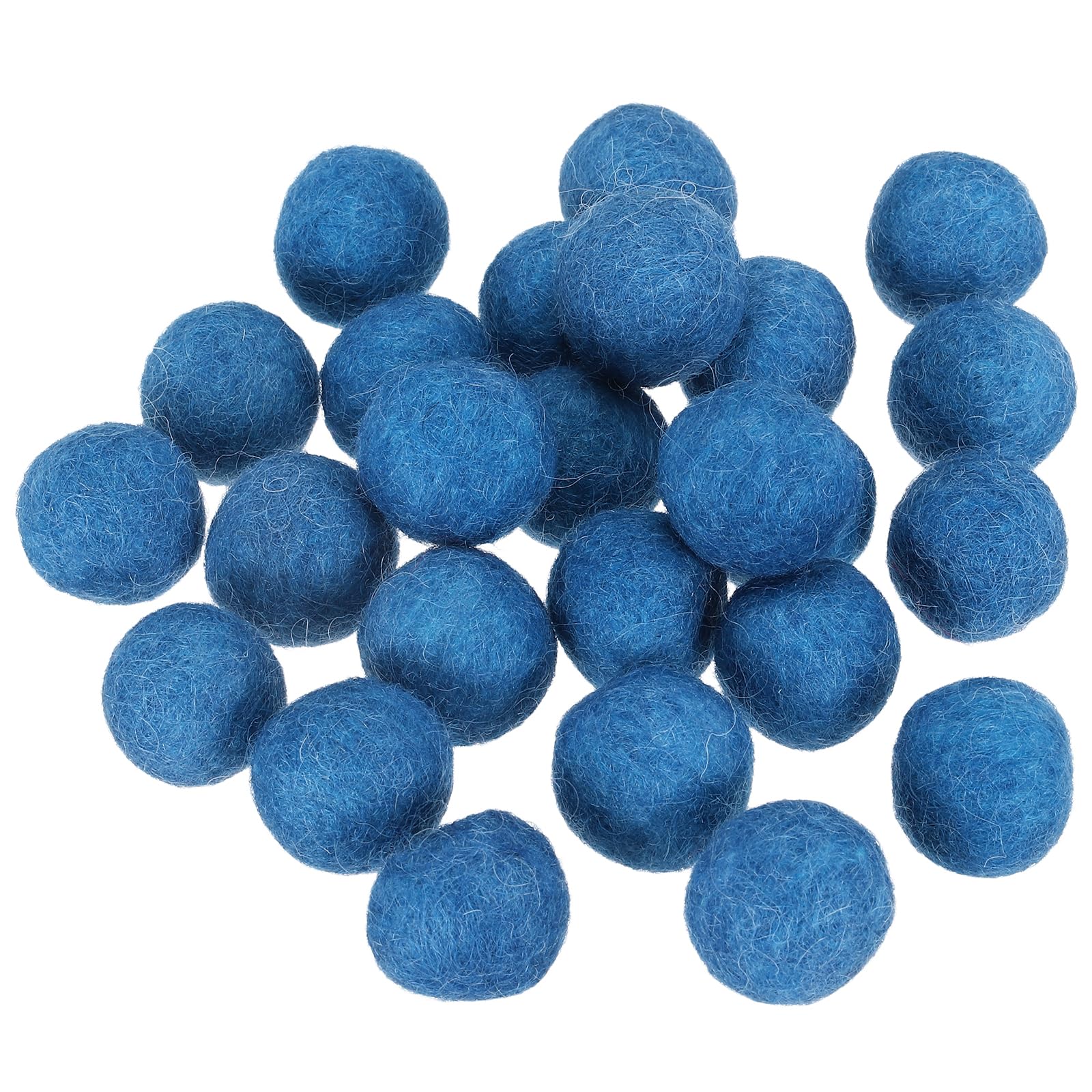 Perles en laine feutrée PATIKIL 3cm bleu marine pour loisirs créatifs DIY (25 pcs)