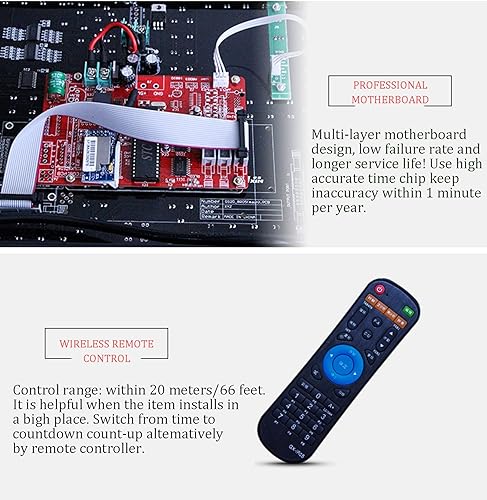 Miniatura 4 de Spolehli - Reloj de cronometraje LED de 6.0in, impermeable, reloj de cuenta regresiva, temporizador de carreras de doble cara con trípode