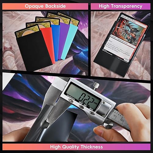 Miniatura 3 de ZLCA Fundas para tarjetas de juego japonesas 200 unidades soporte de tarjetas de tacto de grano esmerilado que nunca se desgarra fundas de tarjetas